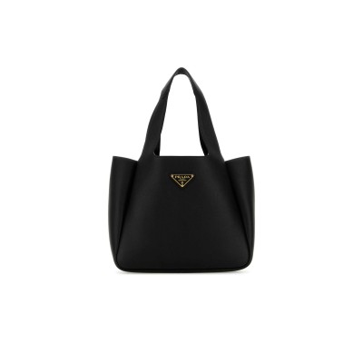 PRADA BLACK LEATHER HANDBAG 1BG542 (22.5*18*11cm) 